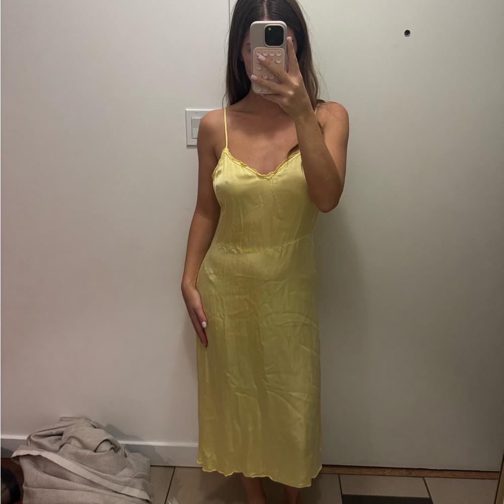 Wilfred Yellow Midi Dress